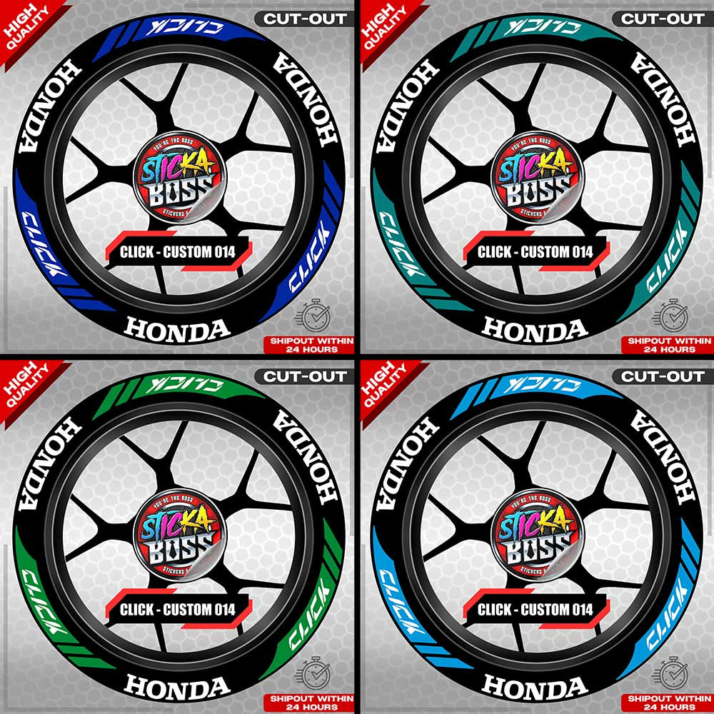 CLICK 125 / 150 / 160 MAG STICKER SET  ( 2 MAGS ) - CUSTOM 014 | VINYL WATERPROOF CUT-OUT DECALS