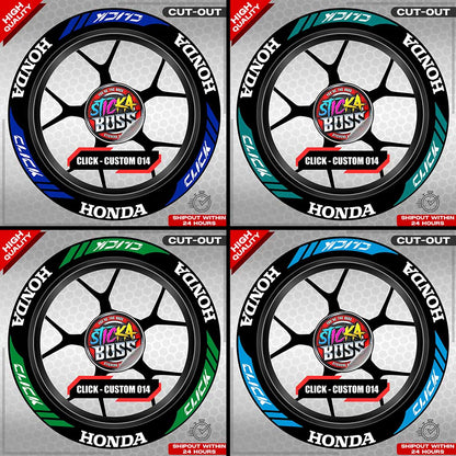 CLICK 125 / 150 / 160 MAG STICKER SET  ( 2 MAGS ) - CUSTOM 014 | VINYL WATERPROOF CUT-OUT DECALS
