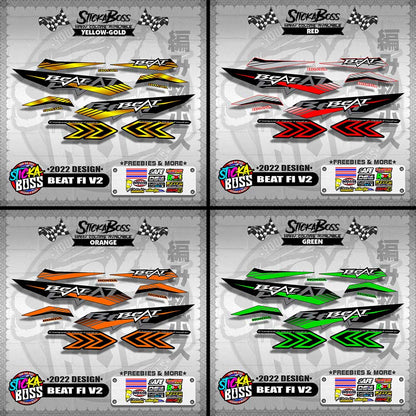 Beat V2 Malaysian Decals ( 2022 Design )【WITH FREEBIES】 Malaysia Concept