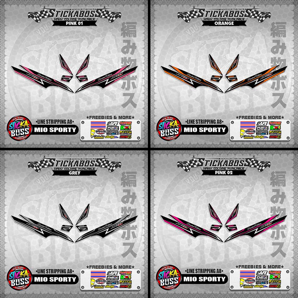 MIO SPORTY INDO STICKER DECALS (LINE STRIPPING A8)【WITH FREEBIES】
