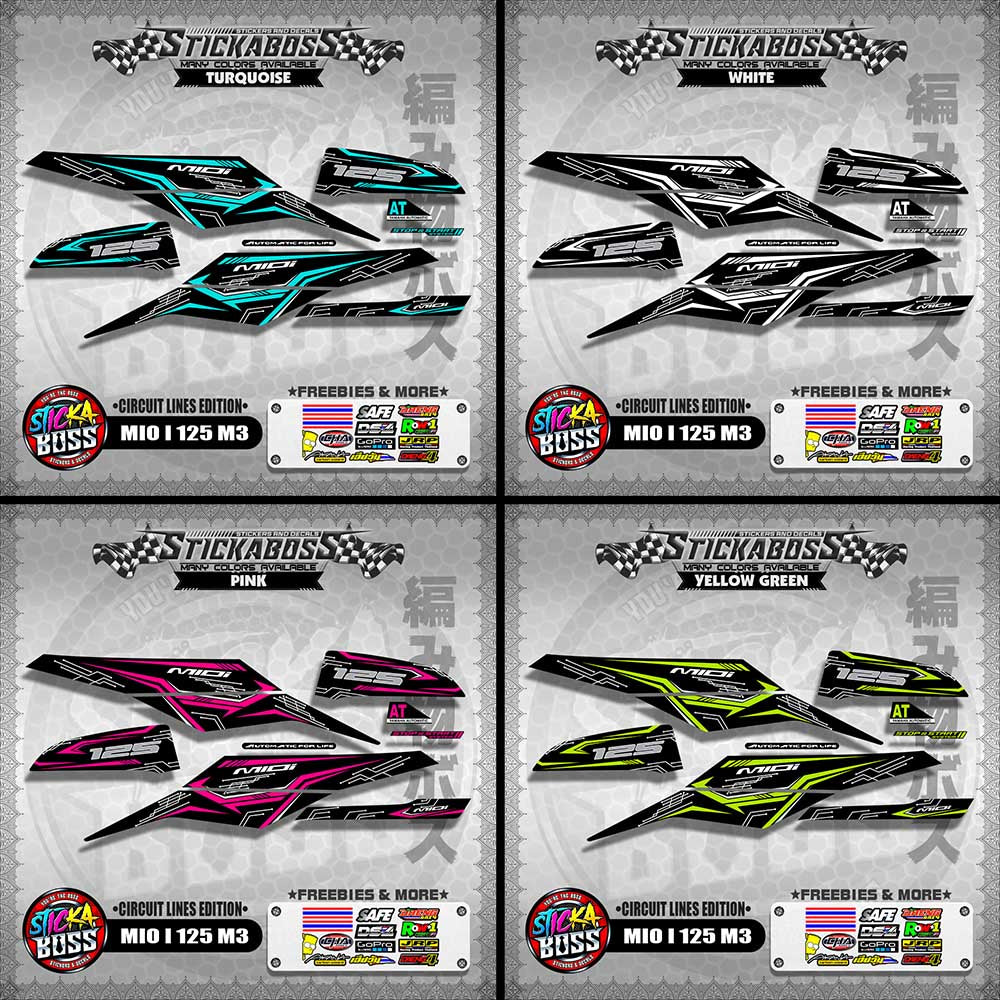MIO i 125 DECALS ( M3 CIRCUIT LINES EDITION )【WITH FREEBIES】