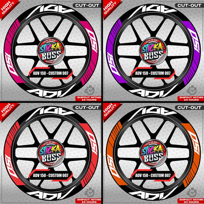 ADV 150 MAG STICKER SET ( 2 MAGS ) - CUSTOM 007 | VINYL WATERPROOF CUT-OUT DECALS