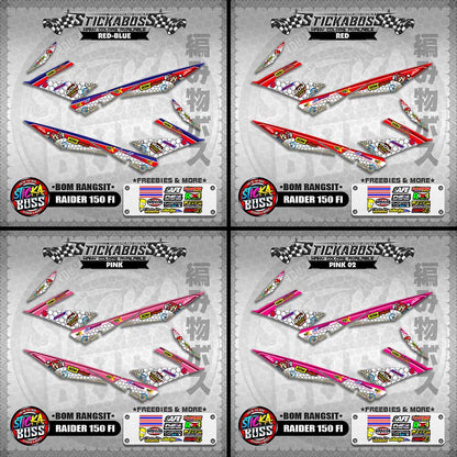 RAIDER 150 FI INDO DECALS ( BOM RANGSIT )【WITH FREEBIES】
