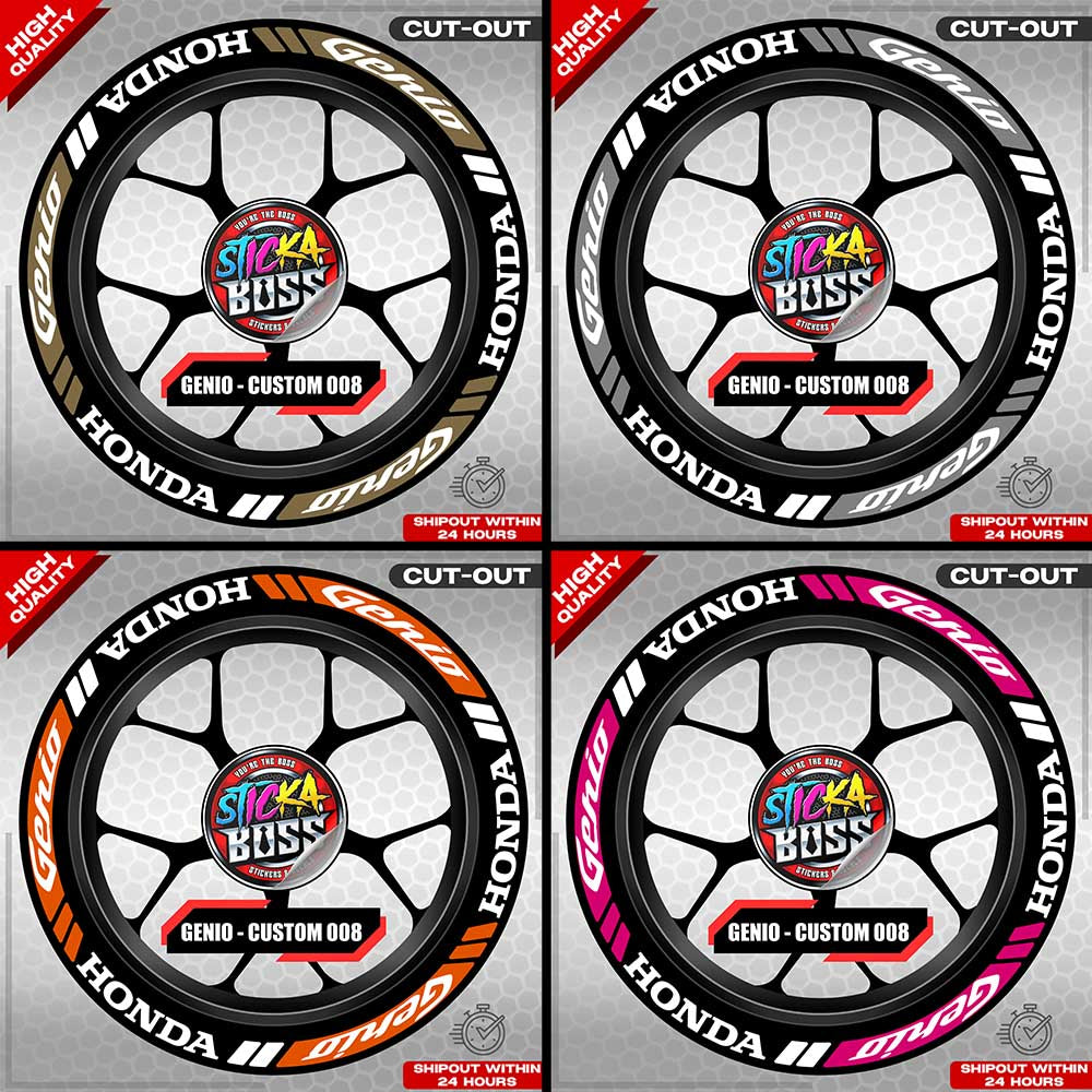 GENIO MAG STICKER SET ( 2 MAGS ) - CUSTOM 008 | VINYL WATERPROOF CUT-OUT DECALS