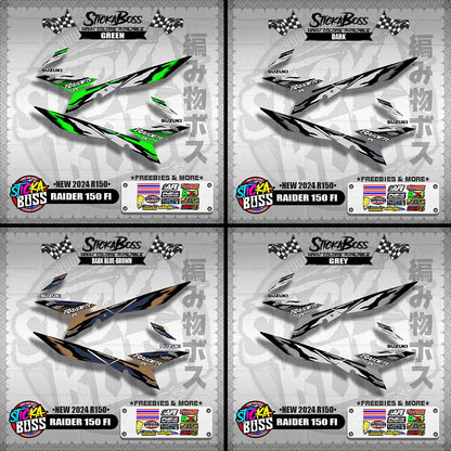 RAIDER 150 FI DECALS ( NEW 2024 R150 )【WITH FREEBIES】