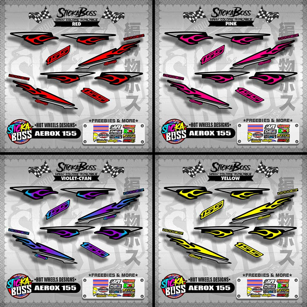 AEROX 155 DECALS ( HOT WHEELS DESIGNS )【WITH FREEBIES】