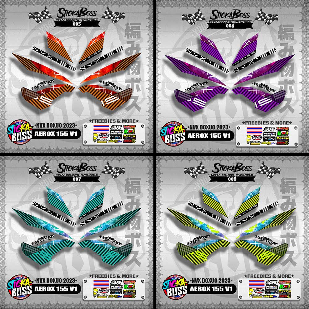 AEROX 155 V1 DECALS ( NVX DOXUO 2023 )【WITH FREEBIES】