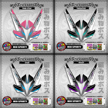 MIO SPORTY STICKER DECALS ( PROSTREET CARBON STYLE 2025 )【WITH FREEBIES】