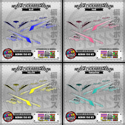【PREMIUM UV PRINT】TRANSPARENT AEROX 155 V2 DECALS ( 2024 NVX THAI CUSTOM )【WITH FREEBIES】