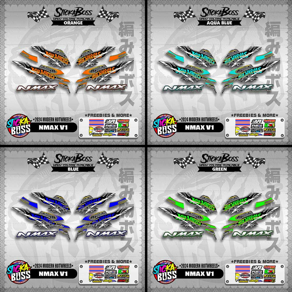 NMAX V1 DECALS ( 2024 MODERN HOTWHEELS )【WITH FREEBIES】