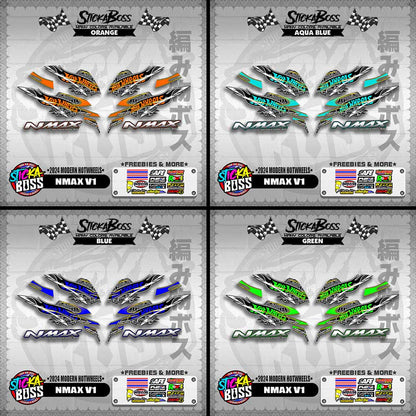 NMAX V1 DECALS ( 2024 MODERN HOTWHEELS )【WITH FREEBIES】
