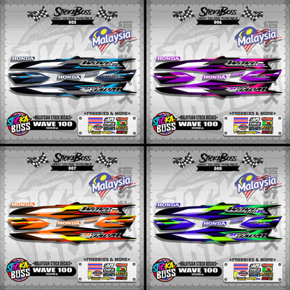 HONDA WAVE 100 ( MALAYSIAN STOCK DECALS )【WITH FREEBIES】