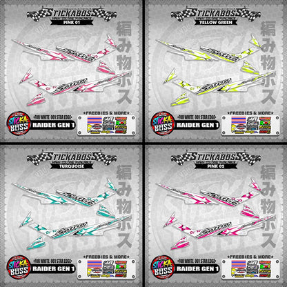 RAIDER GEN 1 MALAYSIAN STICKER DECALS ( FOR WHITE  001 STAR EDGE )【WITH FREEBIES】