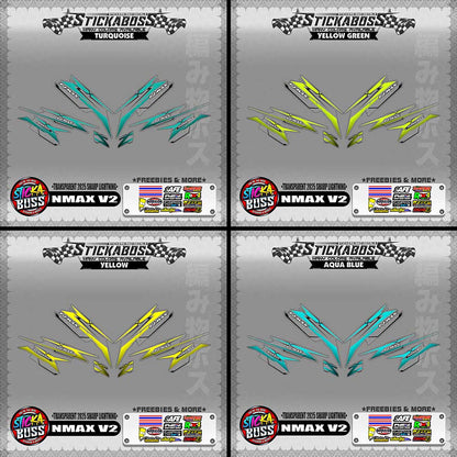 【PREMIUM UV PRINT】TRANSPARENT NMAX V2 INDO STICKER DECALS ( 2025 SHARP LIGHTNING )【WITH FREEBIES】