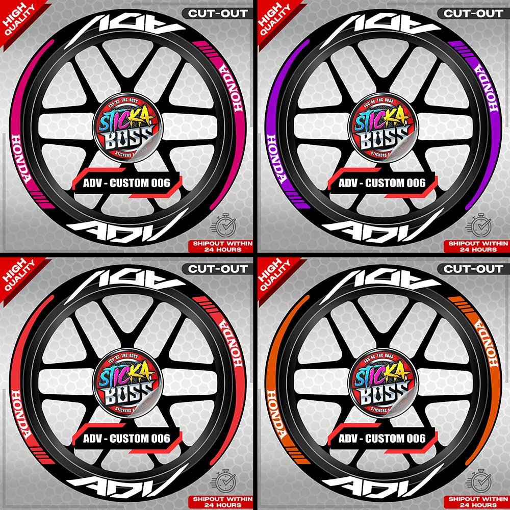 ADV 150 / 160 MAG STICKER SET ( 2 MAGS ) - CUSTOM 006 | VINYL WATERPROOF CUT-OUT DECALS