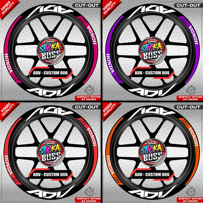ADV 150 / 160 MAG STICKER SET ( 2 MAGS ) - CUSTOM 006 | VINYL WATERPROOF CUT-OUT DECALS