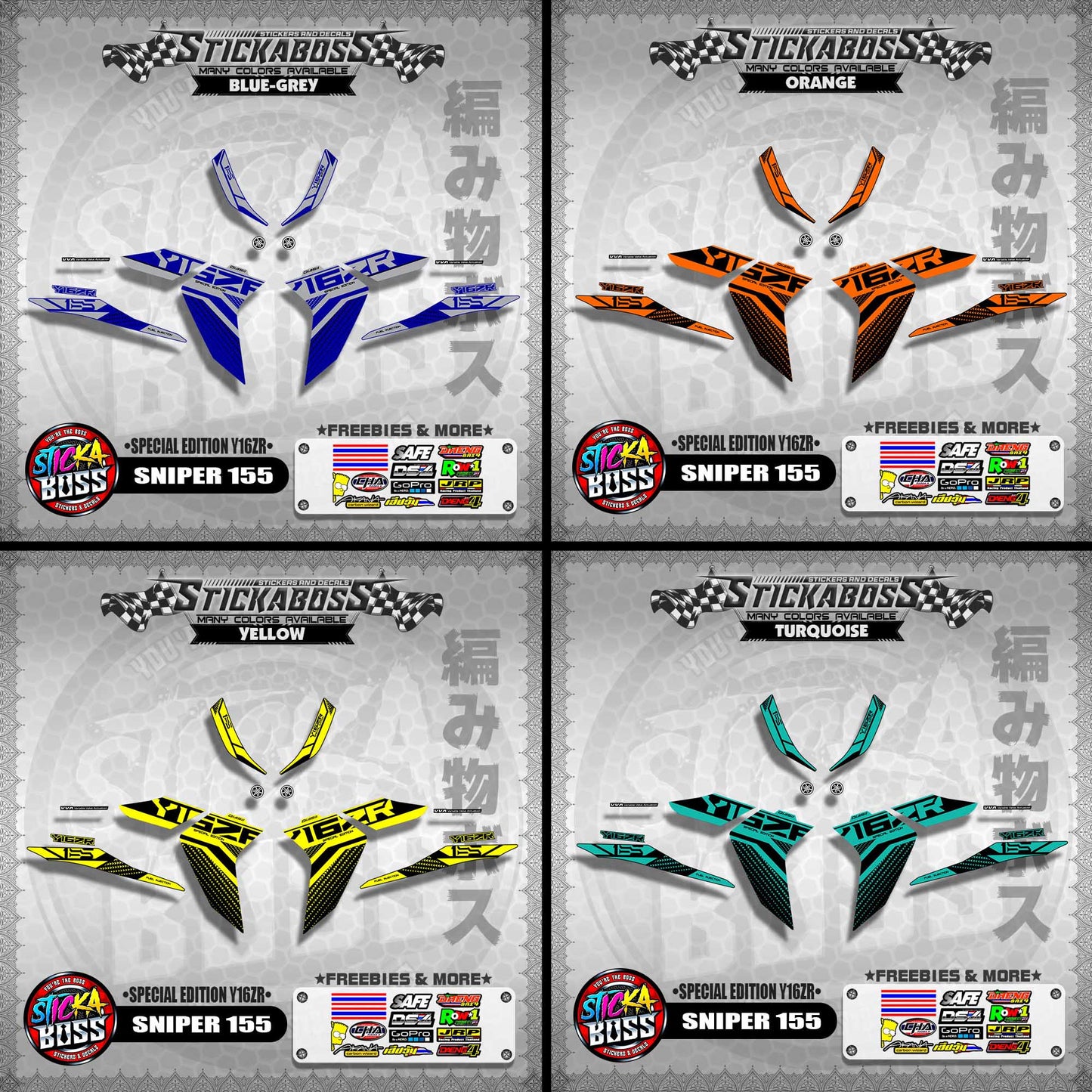 SNIPER 155 MALAYSIAN DECALS ( SPECIAL EDITION Y16ZR )【WITH FREEBIES】 MALAYSIA CONCEPT
