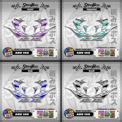 ADV 160 DECALS ( FOR WHITE CUSTOM X-ADV 01 )【WITH FREEBIES】