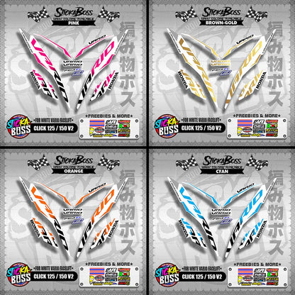 CLICK 125 / 150 V2 DECALS ( FOR WHITE VARIO FACELIFT )【WITH FREEBIES】