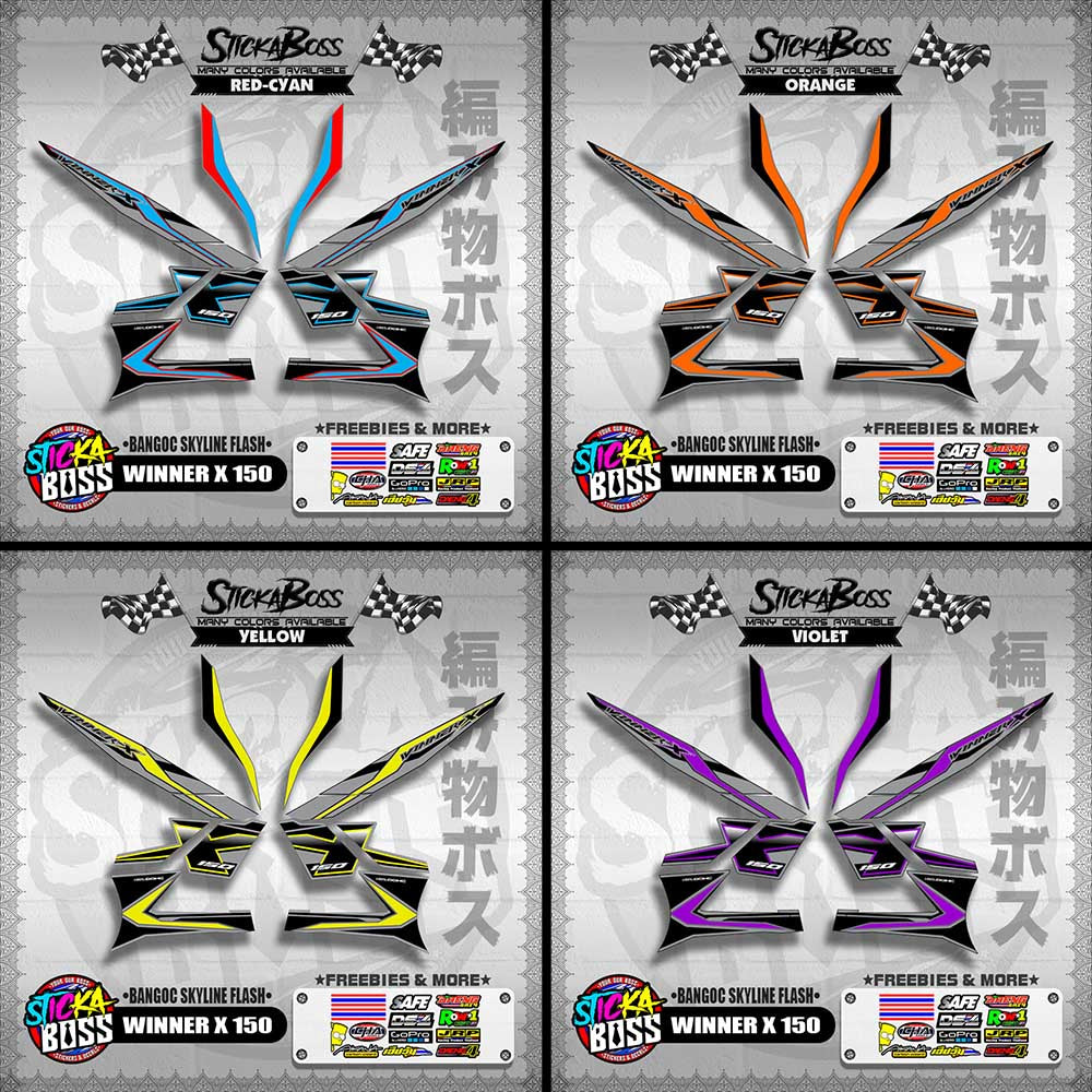 WINNER X 150 DECALS ( BANGOC SKYLINE FLASH )【WITH FREEBIES】