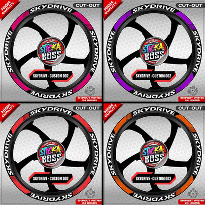 SKYDRIVE MAG STICKER SET  ( 2 MAGS ) - CUSTOM 002 | VINYL WATERPROOF CUT-OUT DECALS