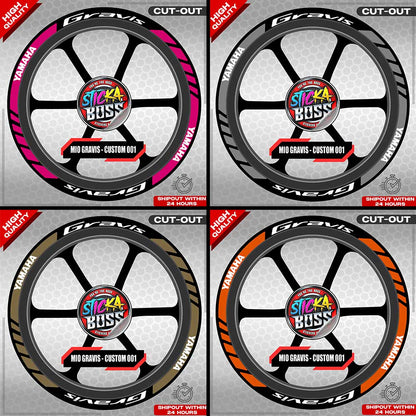 MIO GRAVIS MAG STICKER SET ( 2 MAGS ) - CUSTOM 001 | VINYL WATERPROOF CUT-OUT DECALS