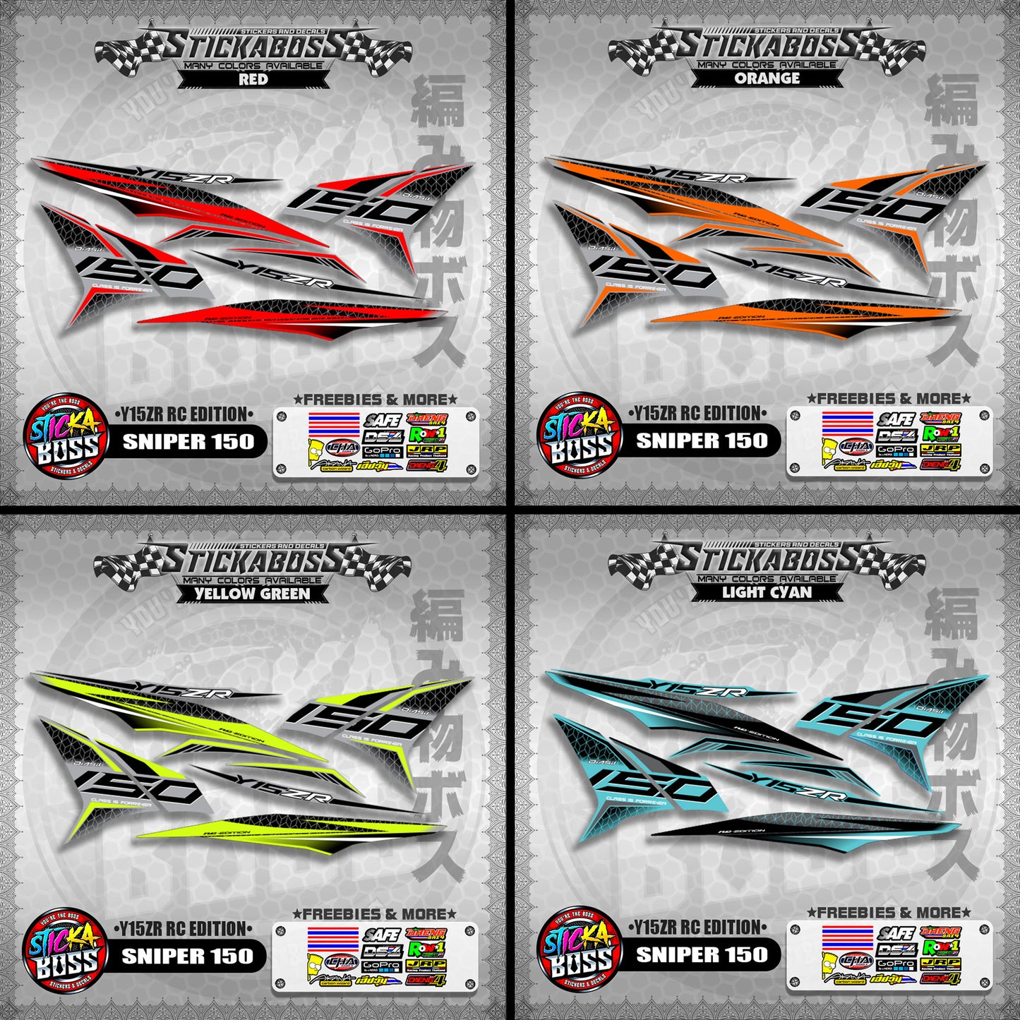 SNIPER 150 STICKER DECALS ( Y15ZR RC EDITION )【WITH FREEBIES】