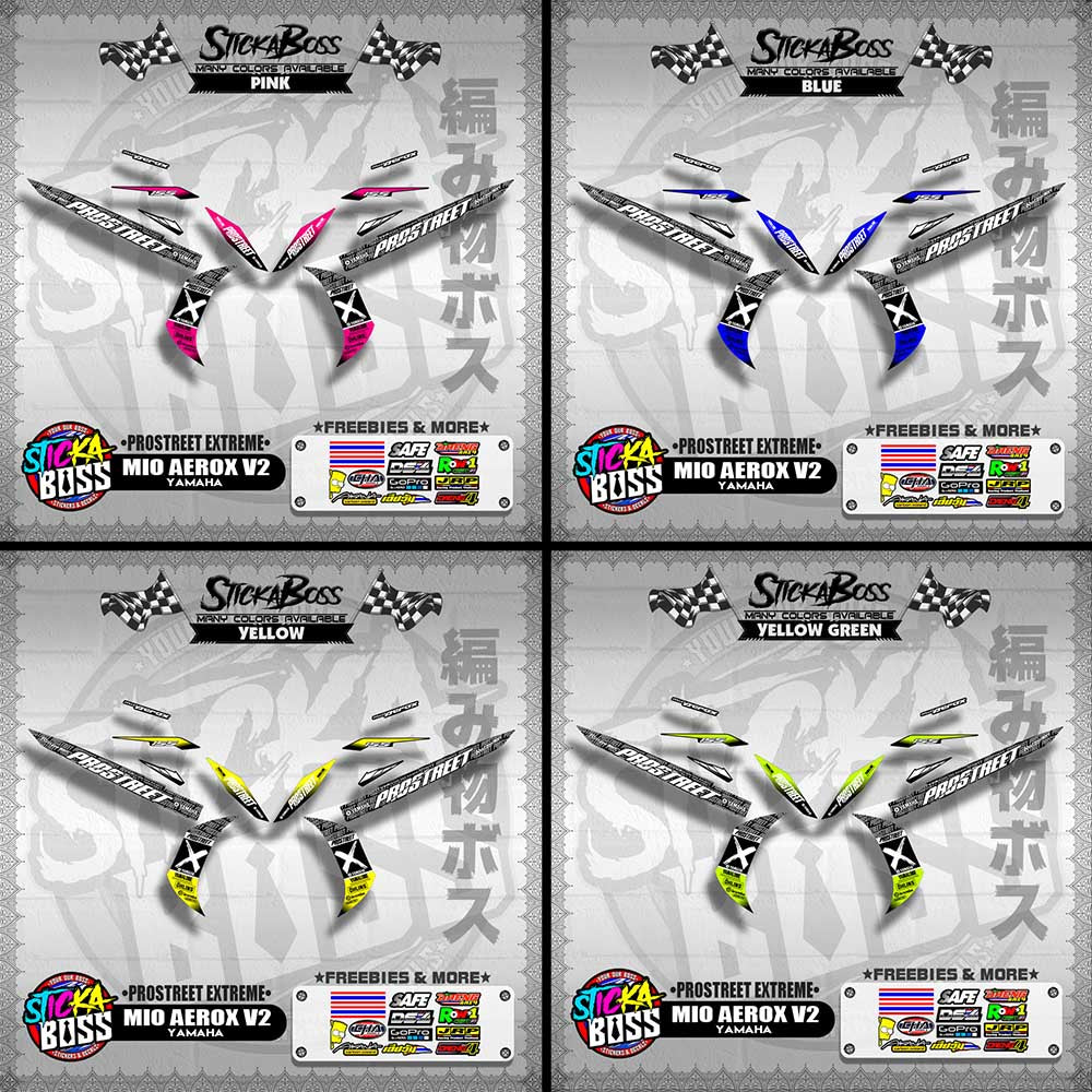 MIO AEROX V2 DECALS ( PROSTREET EXTREME ) 【WITH FREEBIES】