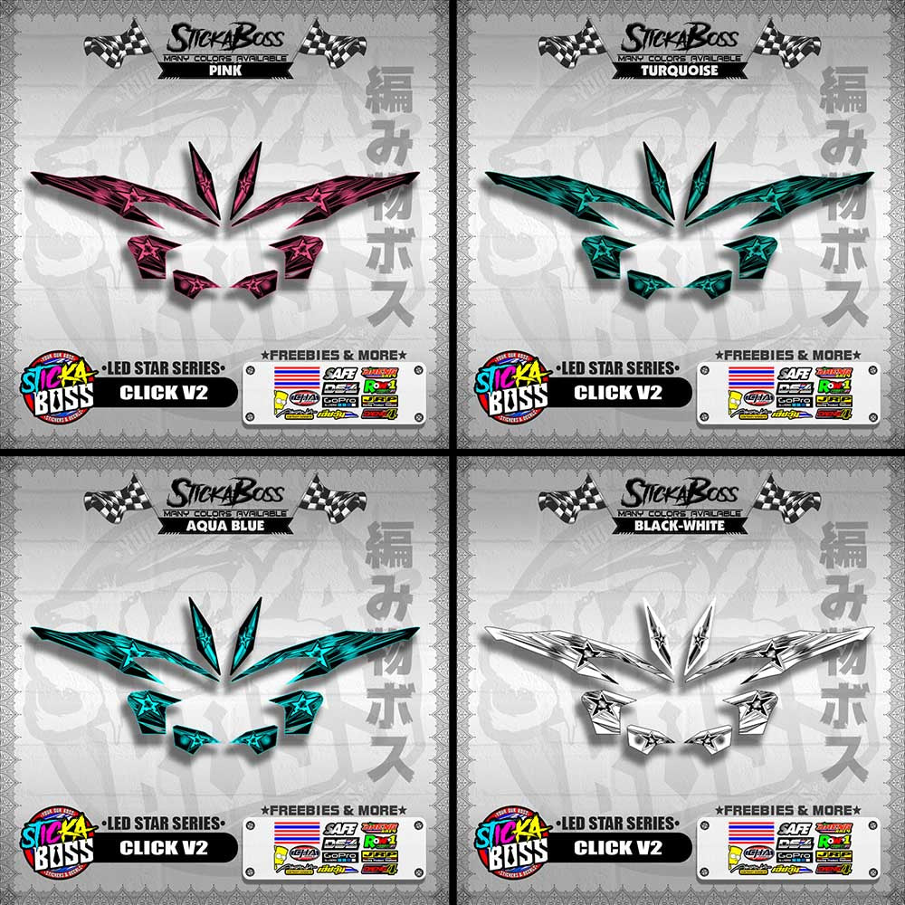 CLICK V2 DECALS ( LED STAR SERIES )【WITH FREEBIES】