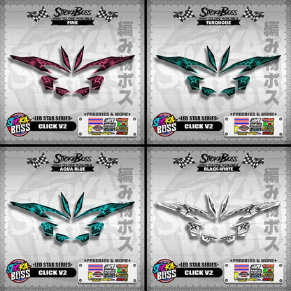CLICK V2 DECALS ( LED STAR SERIES )【WITH FREEBIES】