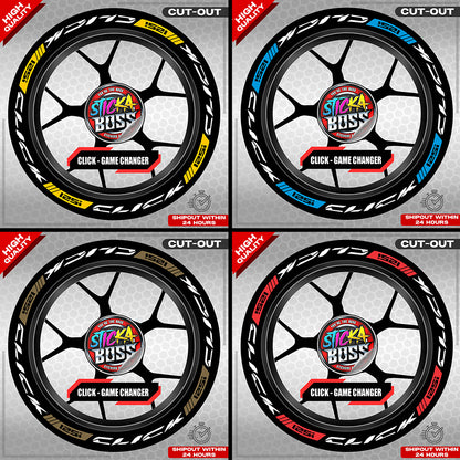 CLICK 125 MAG STICKER SET  ( 2 MAGS ) - GAME CHANGER | VINYL WATERPROOF CUT-OUT DECALS