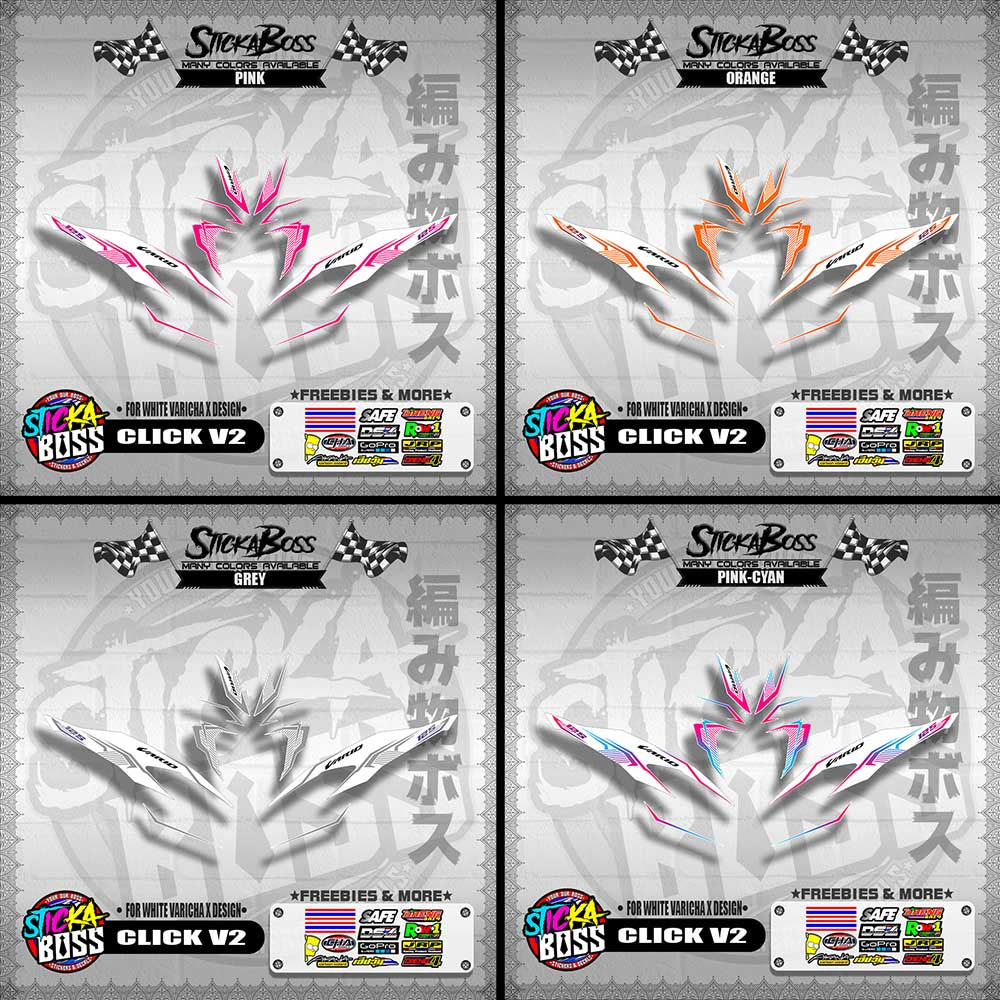 CLICK V2 DECALS ( FOR WHITE VARICHA X DESIGN )【WITH FREEBIES】