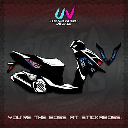 CLICK 125 V4 VIETNAM UV TRANSPARENT DECALS (2026 TERBARU MOTIF DESIGN) STICKER KITS BY STICKABOSS
