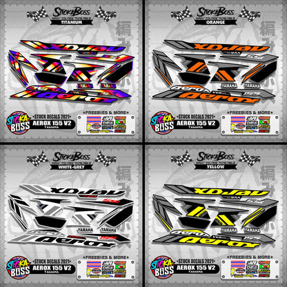 AEROX 155 V2  ( STOCK DECALS 2021 )【WITH FREEBIES】