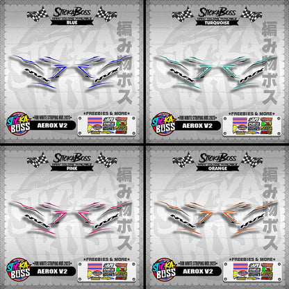 AEROX V2 DECALS ( FOR WHITE STRIPING NVX 2023 )【WITH FREEBIES】