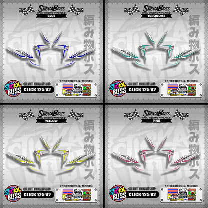 CLICK 125 V2 DECALS ( FOR WHITE MINIMALIST SHARP )【WITH FREEBIES】