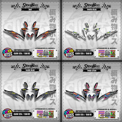 CLICK 125i / 150i V2 DECALS ( HOTWHEELS VARIO )【WITH FREEBIES】