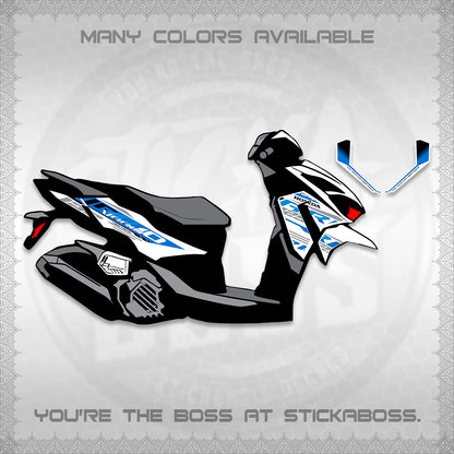 CLICK 125 V4 MALAY VARIO FOR WHITE DECALS (2026 VV12 DESIGN) STICKER KITS BY STICKABOSS