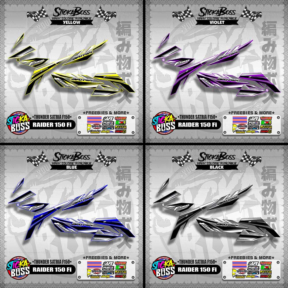 RAIDER 150 Fi DECALS ( THUNDER SATRIA F150 )【WITH FREEBIES】
