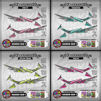 RAIDER GEN 1 MALAYSIAN STICKER DECALS (001 HYPNOTIC STAR)【WITH FREEBIES】