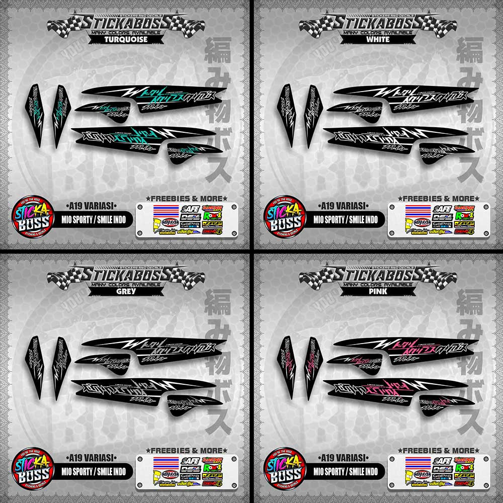 MIO SPORTY / SMILE INDO STICKER DECALS ( A19 VARIASI )【WITH FREEBIES】