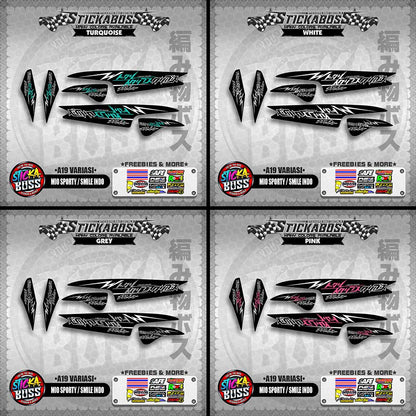 MIO SPORTY / SMILE INDO STICKER DECALS ( A19 VARIASI )【WITH FREEBIES】