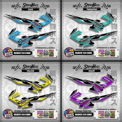 RAIDER 150 CARB DECALS ( PETRONAS SATRIA F150 )【WITH FREEBIES】