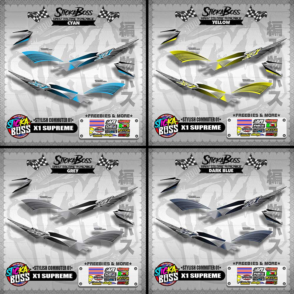X1 SUPREME DECALS ( STYLISH COMMUTER 01 )【WITH FREEBIES】