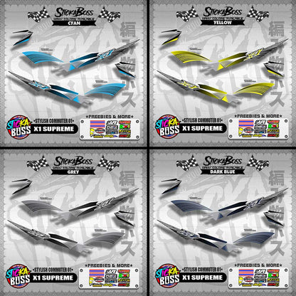 X1 SUPREME DECALS ( STYLISH COMMUTER 01 )【WITH FREEBIES】