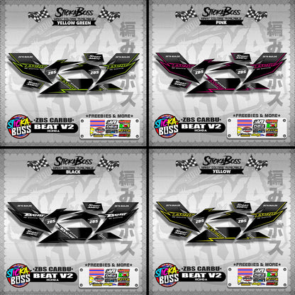 BEAT V2 DECALS ( ZBS CARBU )【WITH FREEBIES】
