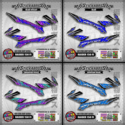 RAIDER 150 FI STICKER DECALS ( 001 START LIGHT SATRIA )【WITH FREEBIES】