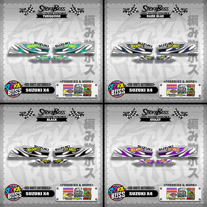 X4 DECALS ( FOR WHITE HOTWHEELS )【WITH FREEBIES】