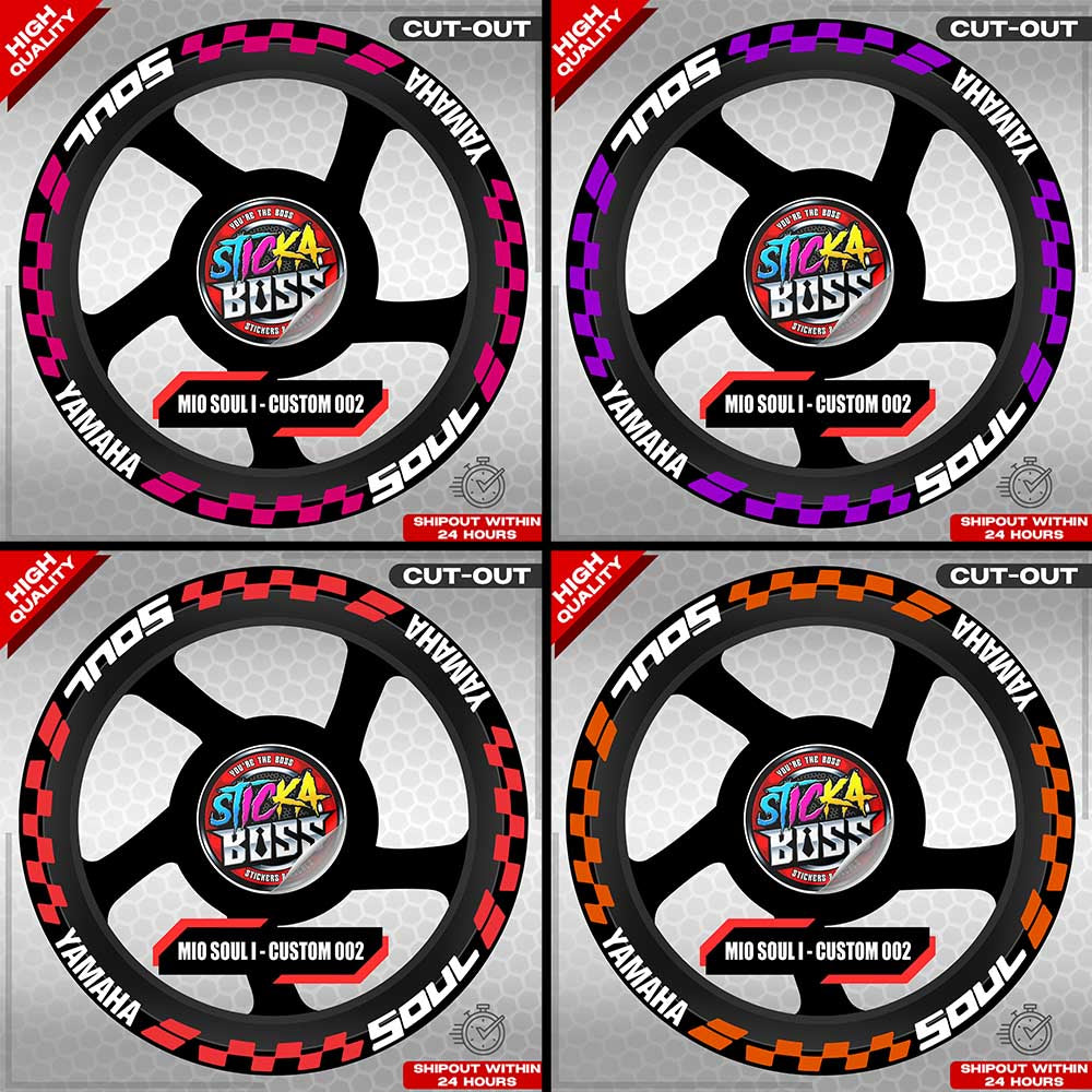 MIO SOUL I 125 MAGS STICKER SET  ( 2 MAGS ) - CUSTOM 002 | VINYL WATERPROOF CUT-OUT DECALS