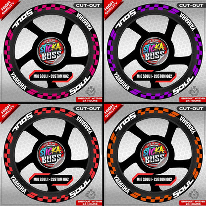 MIO SOUL I 125 MAGS STICKER SET  ( 2 MAGS ) - CUSTOM 002 | VINYL WATERPROOF CUT-OUT DECALS
